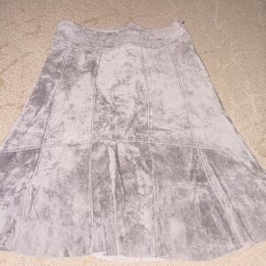 CABI LADIES WOMENS 2 4 BROWN SUEDE LUXURY SKIRT CLASSY FALL WINTER $148